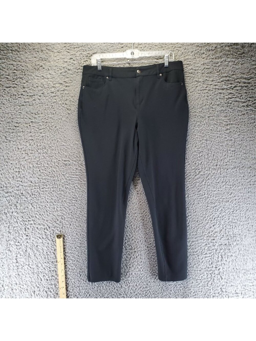 Cato Pants Womens Size 12 Black Mid-Rise Rayon Blend Stretchy